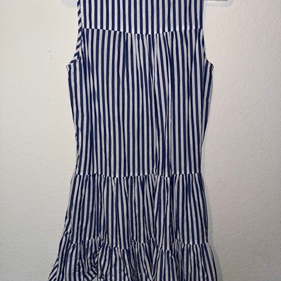 Pomander Place Tuckernuck Stripe Cotton Poplin Kenzo Dress Womens S Blue White - Picture 4 of 4